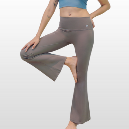 High Waisted Flare - Pebble