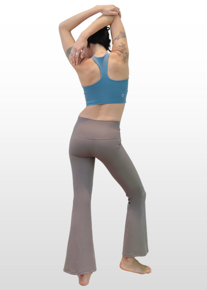 High Waisted Flare - Pebble
