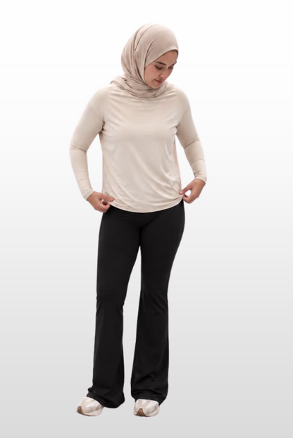 High Waisted Flare with Pocket - Noir