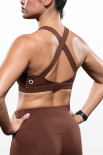 Power Crossback Bra - Brown Sugar