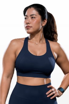 Power Crossback Bra - Midnight Blue